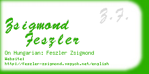 zsigmond feszler business card